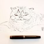 Lulu sketch made with a 1920s Parker Duofold Jr.