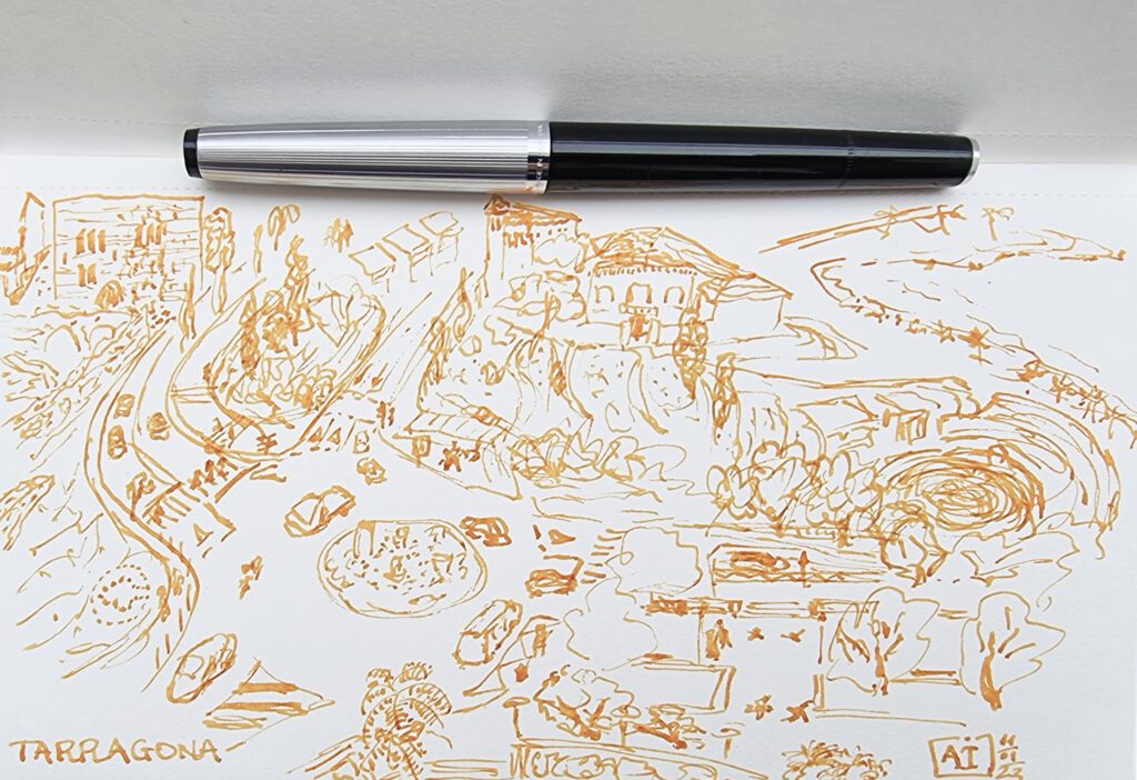 Drawing with a Geha 722 14k BB nib