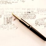 Drawing and writing sample - Pilot Capless 1966