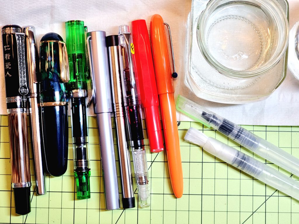 Fountain Pens and Water Brushes
