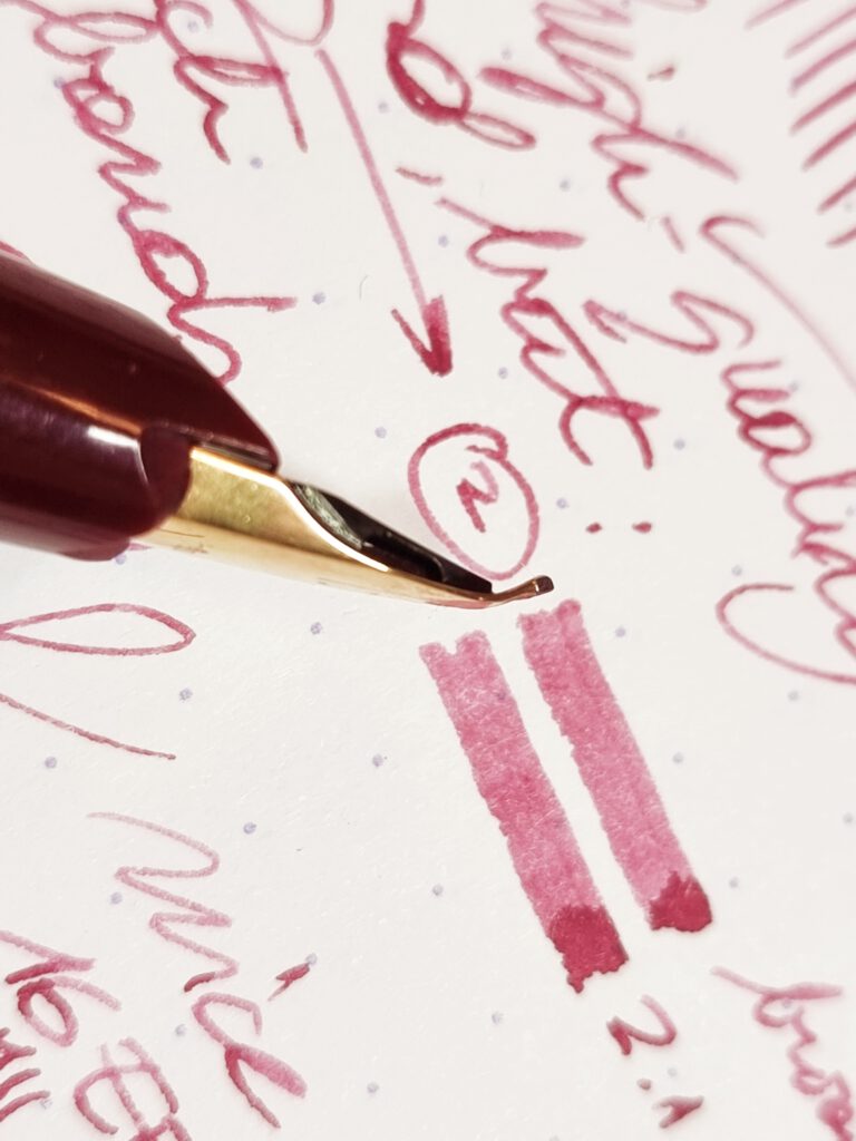 MB121 18K EF - Burgundy - Broadest stroke