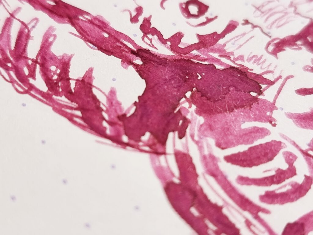 MB121 18K EF - Burgundy - Ink Shading Sample