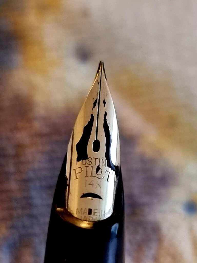 PILOT 1960s 14k POSTING nib w ink on it