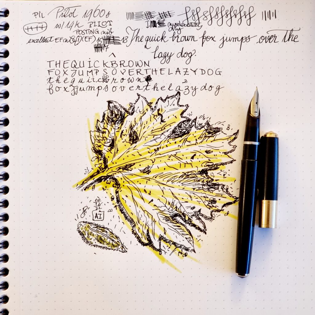 PILOT SUPER 200 uncapped - drawing - writing sample