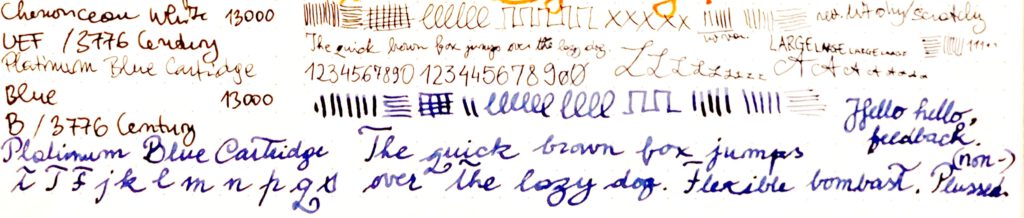 Platinum C3776 - 14k UEF and B - Writing Sample